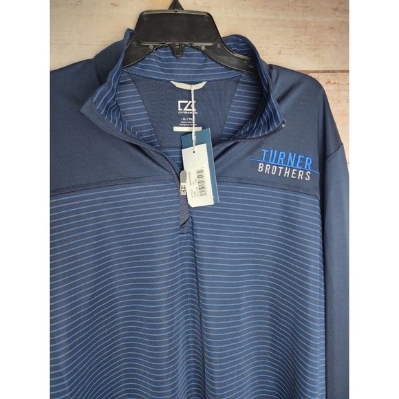 Cutter & Buck XL CB DryTec 50 UPF Plus 1/4 Zip Turner Brothers Embroidered Shirt - Picture 7 of 15
